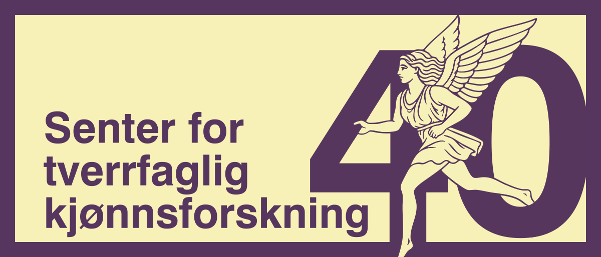 Jubileumslogo med nanvn på senteret, den mytologiske skikkelsen Iris og tallet 40