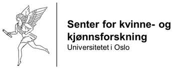 Mytologisk skikkelse, løpende kvinneskikkelse med vinger og en papirrull i hendene. Koblet til tittelen på senteret